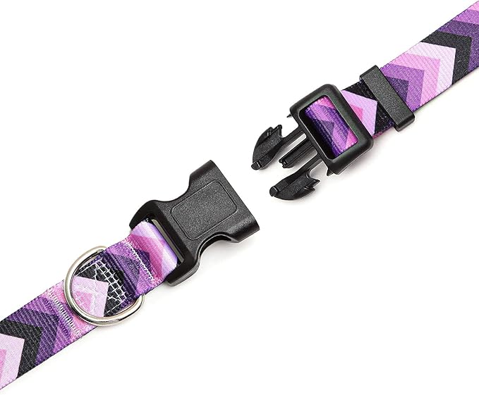 Adjustable Dog Collar with Patterns, Ultra Comfy Soft Nylon Breathable Pet Collar for Small Medium Large Dogs (L, Arrow)