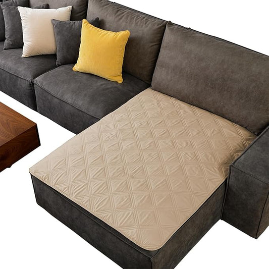 fuguitex Waterproof Dog Blanket Reversible for Small Dogs Resistant Leakproof Washable Couch Cushion Bed Protector Cover for Indoor Furniture Pet Friendly（40"*50",Beige+Taupe