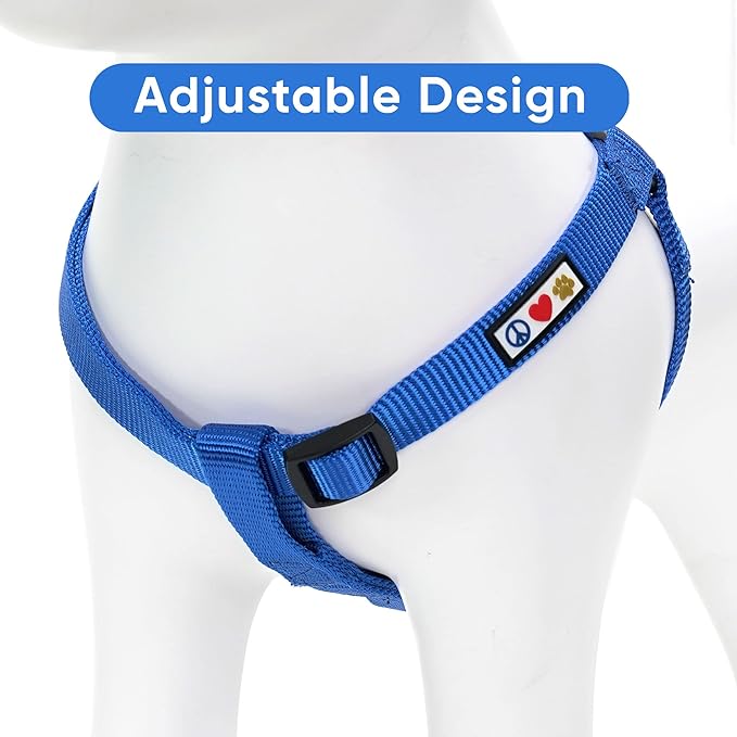 Pawtitas Pet Solid Color Step in Dog Harness or Vest Harness Dog Training Walking of Your Puppy Harness Extra Small Dog Harness Blue Dog Harness