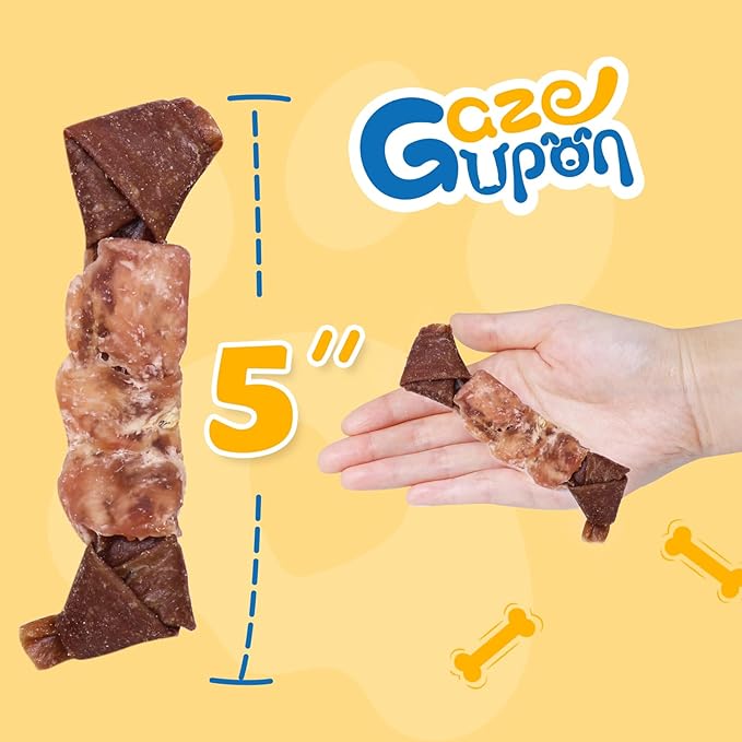 Dog Treats, Made with Real Chicken and Beef Meat, Healthy Dog Chew w/Glucosamine Chondroitin, High Protein, Rawhide Free