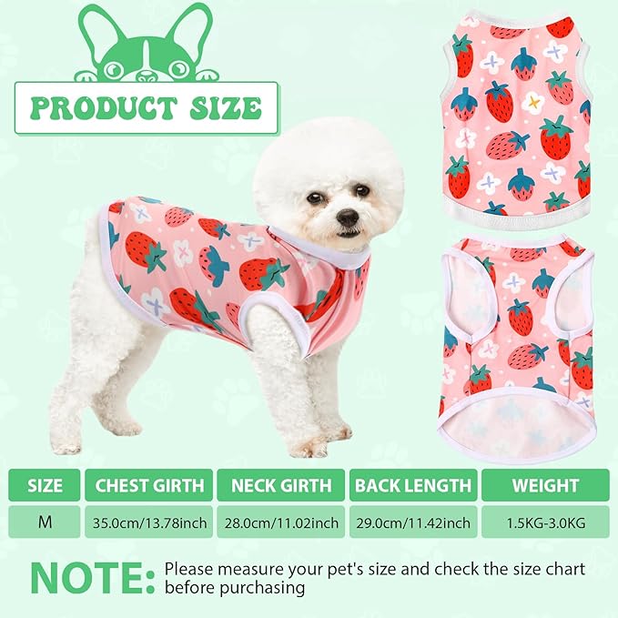 Paterr 25 Pcs Dog Shirts Printed Puppy Clothes Breathable Cartoon T Shirt for Dog Soft Puppy Clothing Lovely Pet Shirts Outfits for Pet Dogs Cats Summer Party Holiday, 25 Styles (Size: M)
