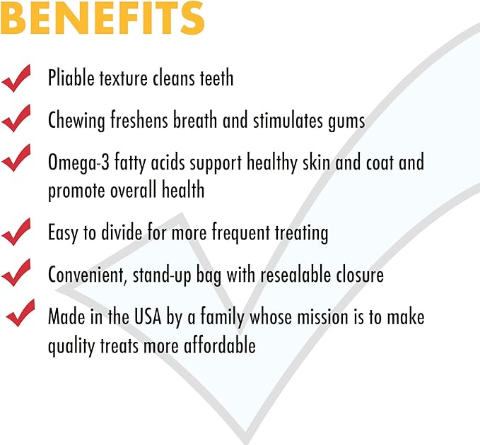 Dental Dog Treats for Oral Care, Fresh Breath & Plaque Control - 24 Treats, 48 oz. (2 Pack) - Delicious Chews for Happy and Healthy Dogs