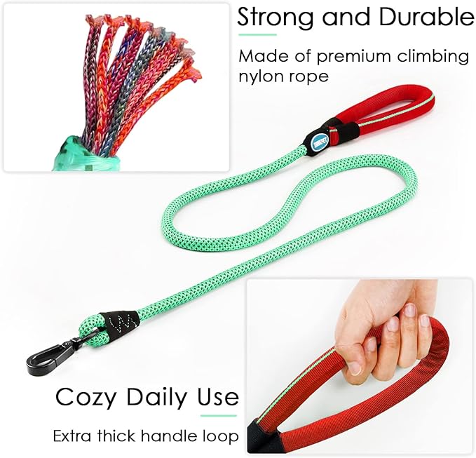 ThinkPet No Pull Harness Set Breathable Sport Harness with Handle - Reflective Padded Dog Safety Vest with Reflective Neon Dog Leash S Harness Leash Pack Purple