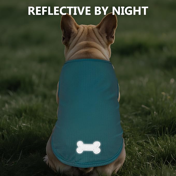 KYEESE 2 Pack Medium Dogs Shirts Hawaii Breathable Soft Tank Top Sleeveless Vest Dog Tee Shirts Dog Apparel UPF 50+ Great for Summer Flamingo Pattern, X-Large