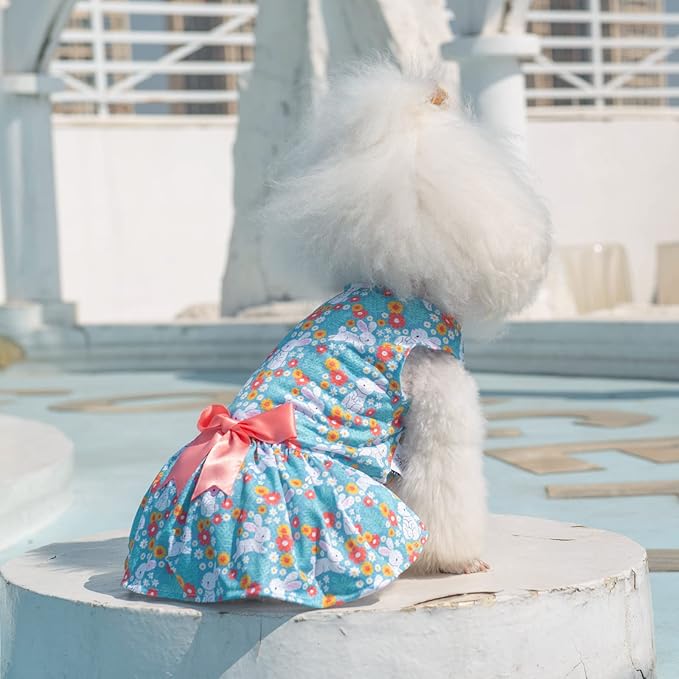 CuteBone Dog Easter Dress Puppy Sundress Pet Outfit Summer Fashion for Small Dogs Girl Cat Clothes BF08M
