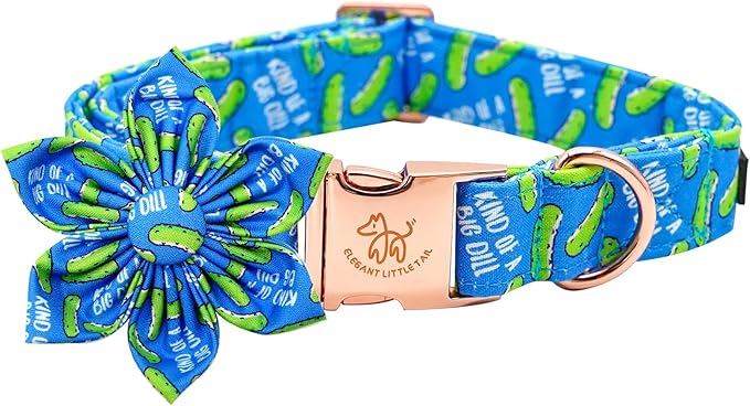 Elegant little tail Dog Collar, Dog Collar with Flower Boy Girl Pet Collar Flowers Soft Durable Dog Flower Collar for X-Small Dogs