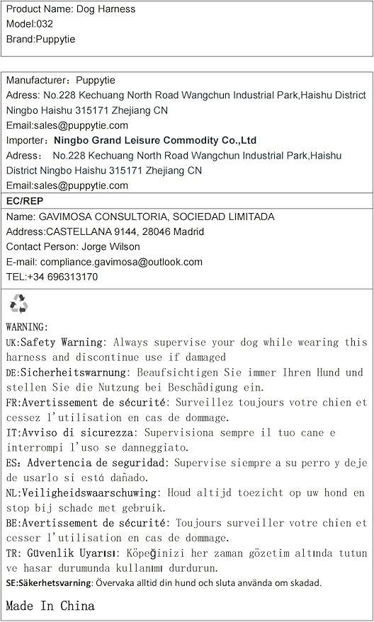 Puppytie No Pull XXS Puppy Harness with Multifunction Dog Leash,Soft Adjustable No Choke Escape Proof Pet Harness Vest,Silver Grey,XXS