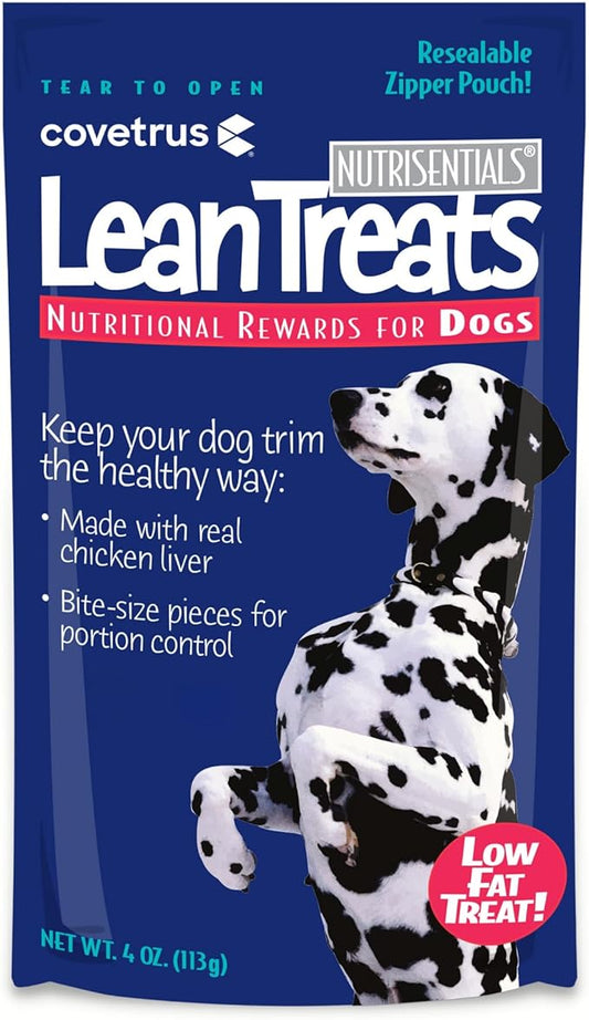 Nutrisential Lean Treats for Dogs - Soft Dog Treats for Small, Medium & Large Dogs - Nutritional Low Fat Bite Size K9 Treats - Chicken Flavor - 1 Pack - 4oz
