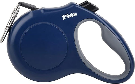 Fida Retractable Dog Leash, 16ft Heavy Duty Pet Walking Leash for Small Dog or Cat up to 26 lbs, Tangle Free. One-Hand Brake (Small,Navy Blue)