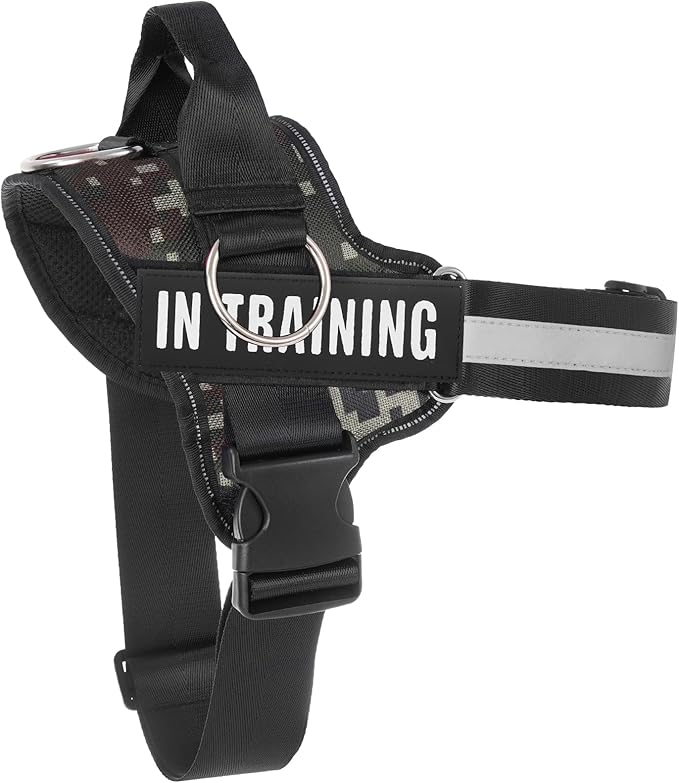 Essential Dog Harness, No Pull Pet Harness with 3 Side Rings for Leash Placement, No Choke, Reflective, Adjustable Pet Vest, Easy On-Off & Improved Control Handle, Training, Walking, Running