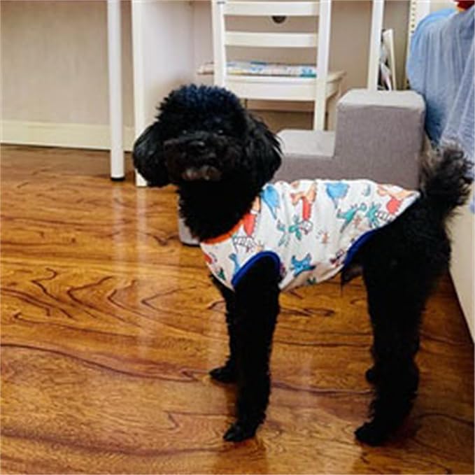 Dog Clothes Puppy Cute Dinosaur Pet Shirt Dog Vest Cat Clothes Doggie Boy Girl T Shirts for Small Dogs Cat Teacup Chihuahua Yorkie (Dino Vest, Small)