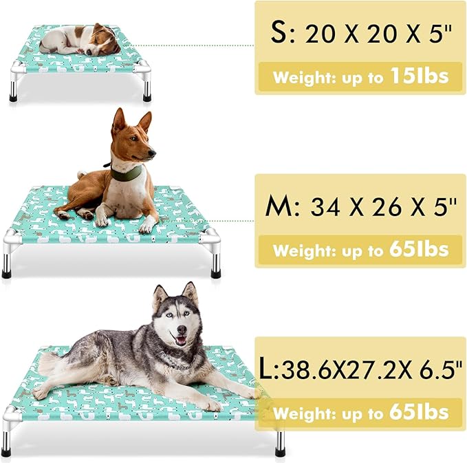 Elevated Dog Bed Pet cot for Large Dogs, Indoor and Outdoor Use for Large Pets