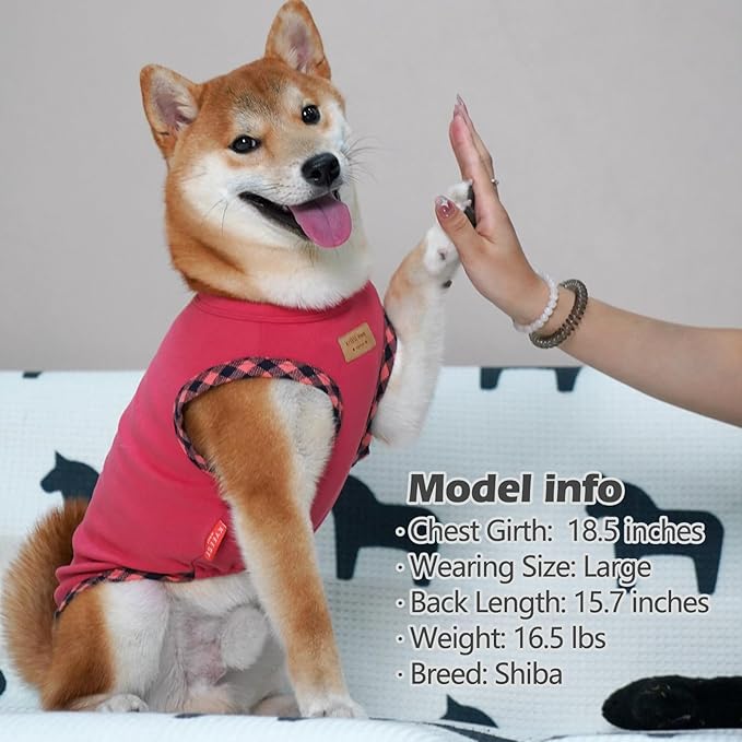 KYEESE 2Pack Dog Shirt Sleeveless Sweatshirt Lightweight T-Shirt Soft Vest Fleece Coats Clothes Pullover Sweater for Small Dogs, Grey+Pink, Small