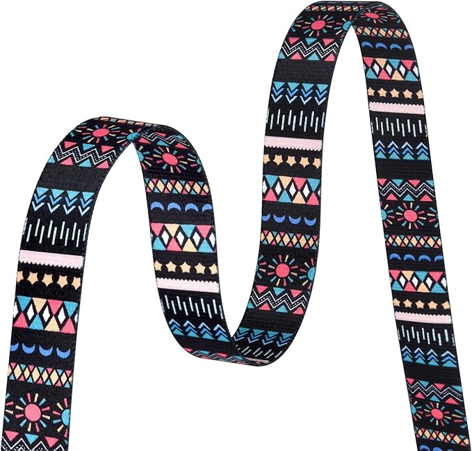 Dog Collar with Bohemia Floral Tribal Geometric Patterns - Soft Ethnic Style Collar Adjustable for Small Medium Large Dogs(Black Bohemia,XS)