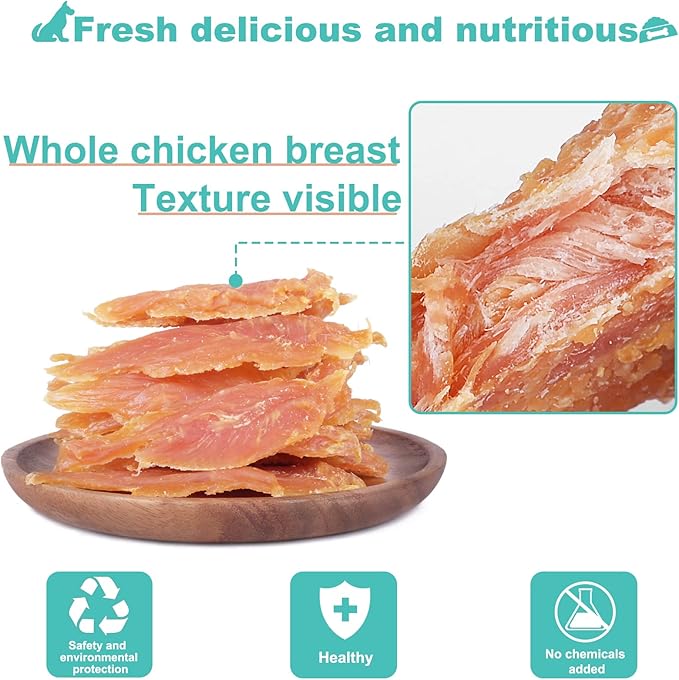 Chicken Jerky for Dogs Treats Training Snacks Dog Chew Treats Rawhide Free for Small and Large Dog 2lb/908g