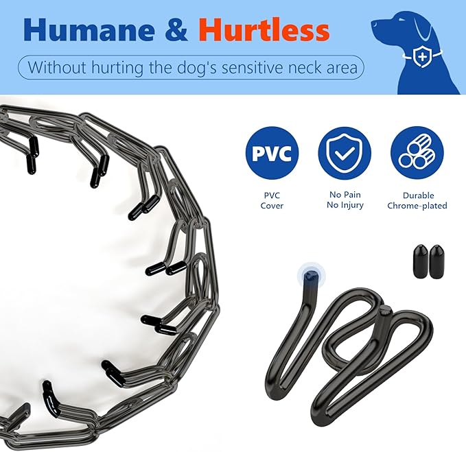 Supet Dog Training Collar, Adjustable No Pull Dog Training Collar with Buckle for Small Medium Large Dogs(Packed with One Extra Links)