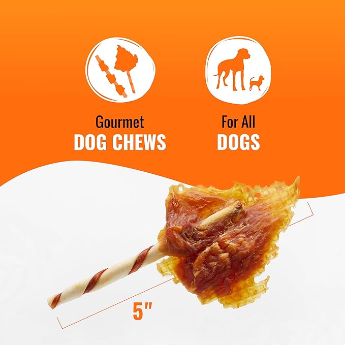 Good 'n' Fun Triple Flavor Wings Chews for All Dogs, 12 Ounces, Treat Your Dog to Long-Lasting Chews Made with Chicken, Pork Hide and Beef Hide