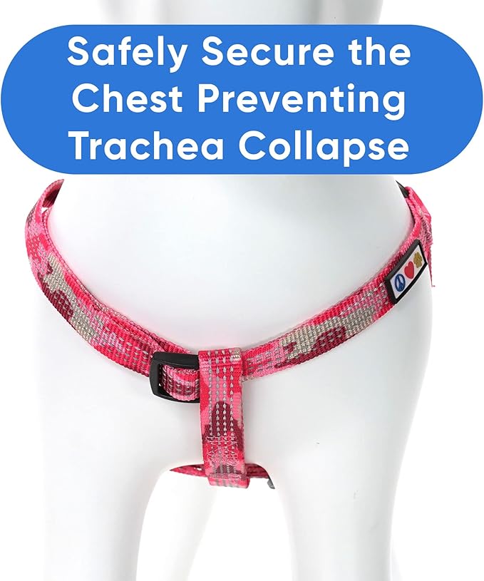 PAWTITAS Reflective Step in Dog Harness or Reflective Vest Harness, Comfort Control, Training Walking of Your Puppy/Dog Small Dog Harness S Pink Camouflage Dog Harness