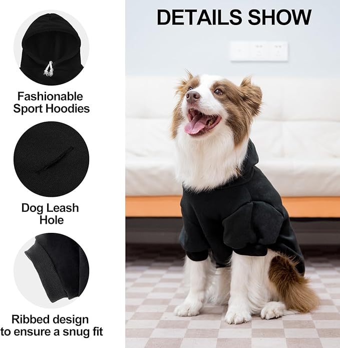 EXPAWLORER Dog Hoodie-Soft and Warm Dog Sweaters, Pet Clothes Autumn Winter Coat Sweatshirt with I Love My MOM Print for Puppy,Cat, Small Medium Large Dogs