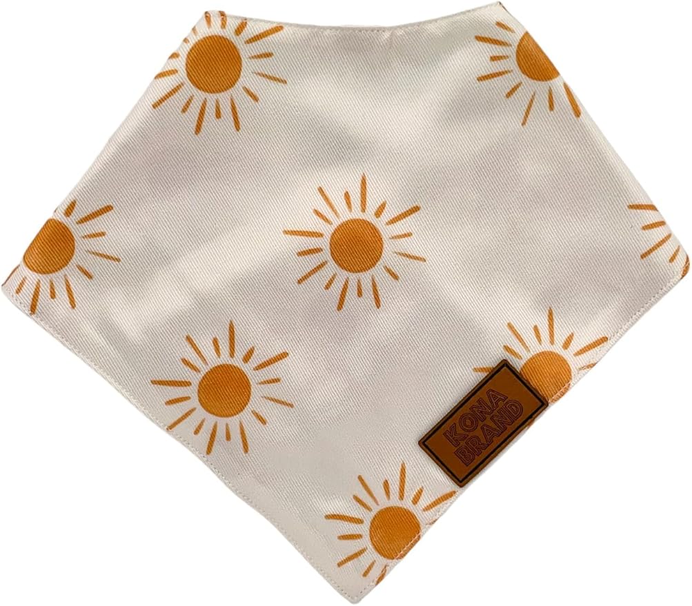KonaBrandCo- Premium Handmade Dog Bandana | Dual Layered Silky Durable Polyester Fabric | Adjustable Fit Custom Shape- Won't Roll (Large, BETSY)