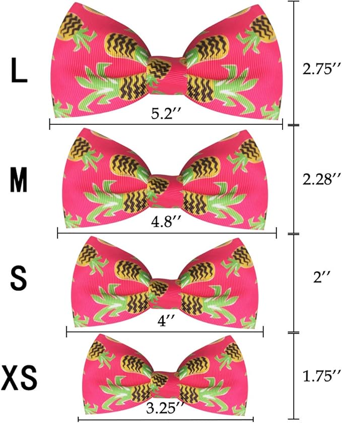 azuza Bowtie Dog Collar, Soft & Comfy Dog Collar with Bow, Fun Patterns & Bright Color for Medium Dogs