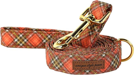 Unique Style Paws Cotton Dog Collar with Bow Halloween Pumpkin Plaid Dog Collar with Bow Tie for Small Medium Large Dogs Pets Gifts