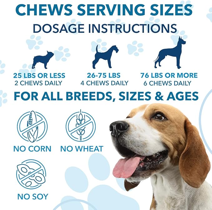 Hemp Calming Chews for Dogs with Anxiety and Stress - Anxiety Relief Chews for Storms, Fireworks, Thunder, Barking, Separation - Valerian, L-Tryptophan, Hemp Oil - Chicken - 120 Dog Calming Treats