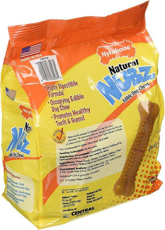 (pack of 2) Nylabone Natural Nubz Edible Dog Chews 22ct. (2.6lb/bag) -Total 5.2lb (Limited Edition)