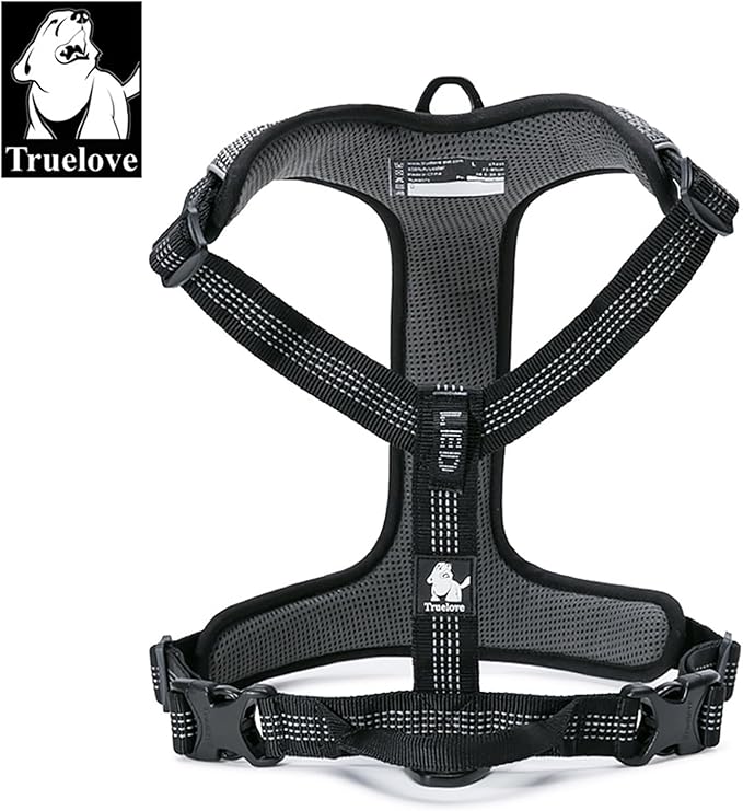 TRUE LOVE Dog Harness Outdoor Adventure II Reflective Vest with 2 Leash Attachments Matching Leash and Collar Available TLH6071