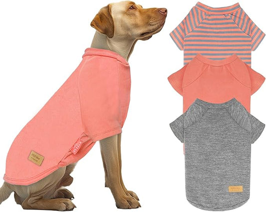 KYEESE 3Pack Dog Sweaters Dogs Clothes Dog Sweaters for Medium Dogs Boy Pets Sweatshirt Pet Sweaters for Large Size Fleece Pet Clothes Stretchy Pets Coats Soft Large Pet Coat