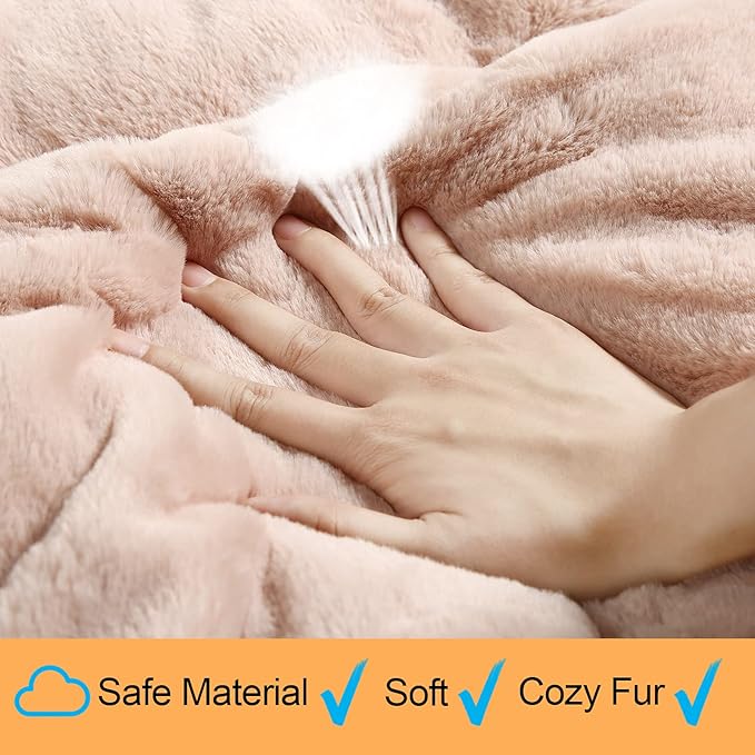 Ultra Soft Dog Bed & Kennel Pad for Medium/Large Dogs, Fit Metal Crates - Washable & Anti-Slip, Cozy Sleeping Mat - Pink, 36"