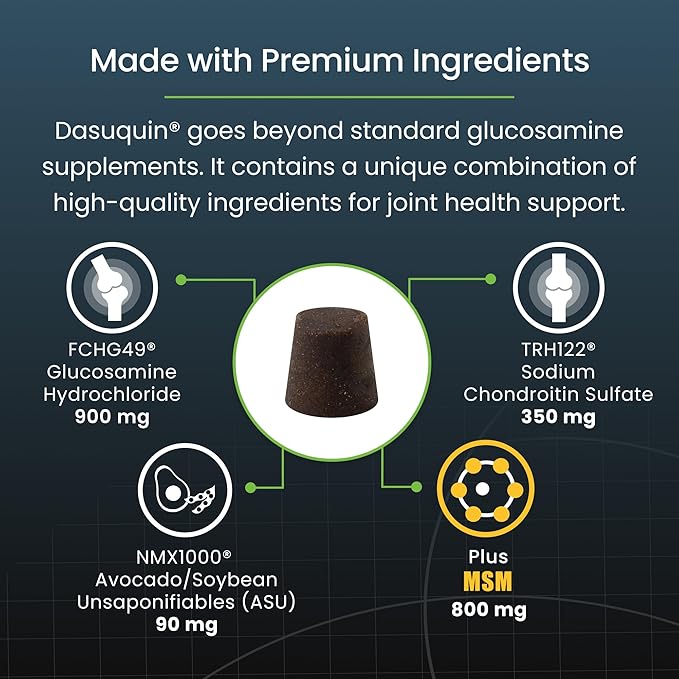 Nutramax Laboratories Dasuquin with MSM Joint Health Supplement for Large Dogs - With Glucosamine, MSM, Chondroitin, ASU, Boswellia Serrata Extract, and Green Tea Extract, 150 Soft Chews