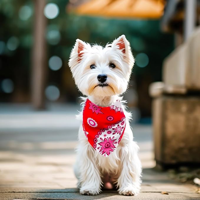 10pcs Dog Bandanas Paisley Pattern for Large Extral Large XL XXL Breed Kerchief Triangle Bibs Scarves Pink Blue Yellow Red Girl Boy Grooming Costume