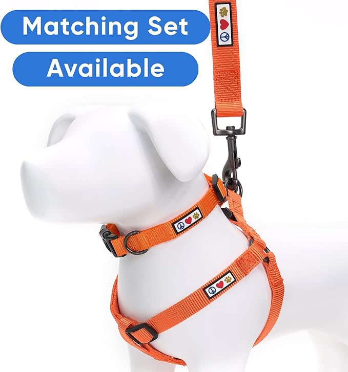 Pawtitas Solid Color Step in Dog Harness or Vest Harness Dog Training Walking of Your Puppy Harness Small Dog Harness Orange Dog Harness