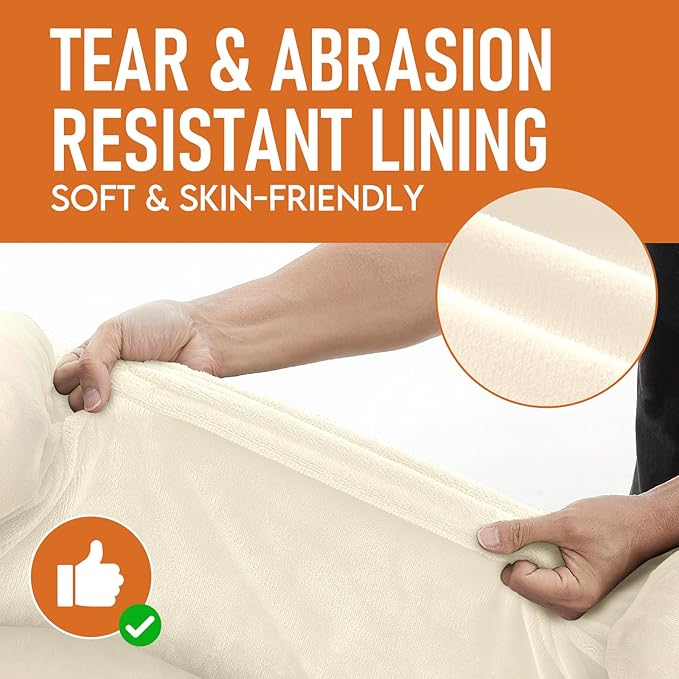 OhGeni Orthopedic Dog Couch Large Sized Pet Beds for Fathers Gifts with Comfort Foam Support, Soft Indestructible Fabric, Machine Washable Waterproof Removable Cover, 35-Inch (Orange)