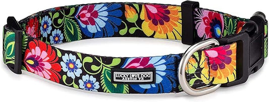 Lucky Love Dog - Adjustable Dog Collar with Easy Click Buckle for Small to Large Ones, Durable, & Comfortable for Male & Female Dogs, Pet Collar for Puppies & Adult Dogs - Blackbird, Extra Large