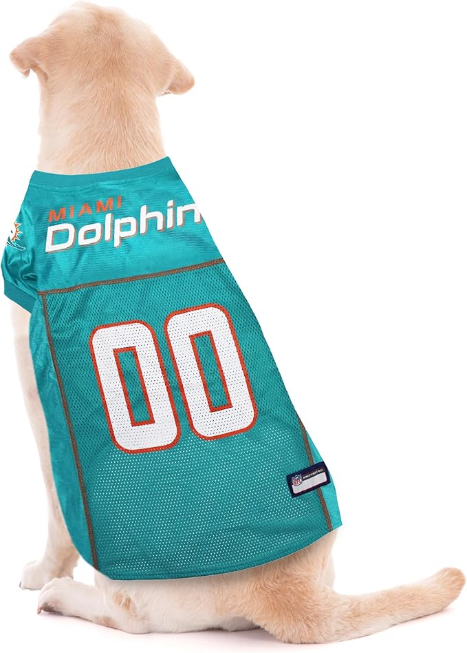 Pets First NFL Miami Dolphins Dog Jersey, Size X-Small: Best Football Jersey Costume for Pets