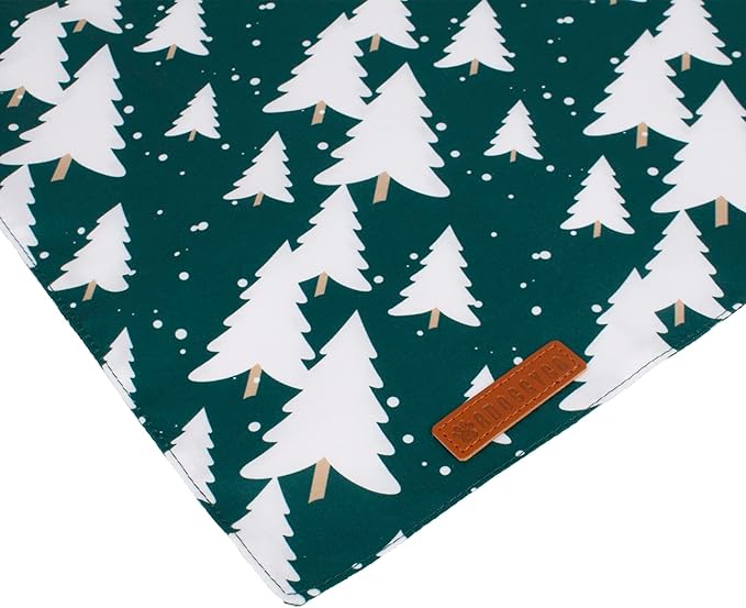 ADOGGYGO Christmas Dog Bandanas 2 Pack, Santa Tree Puppy Christmas Scarf Bib, Premium Durable Fabric, Pet Holiday Bandanas for Small Dogs (Small)