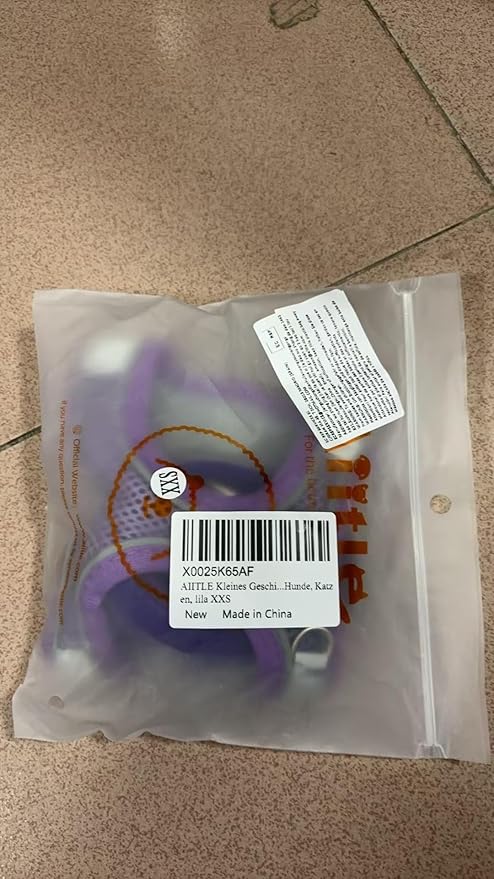 AIITLE Small Harness for Puppy with A Leash - Spring Dog Vest Harness with Super Breathable Mesh, Reflective No-Pull Pet Harness for Outdoor Walking, Camping for Small Dogs, Cats Purple XXS