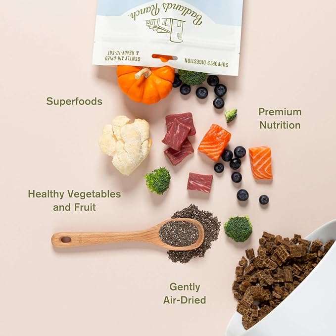 by Katherine Heigl- Superfood Complete, Air-Dried Adult Dog Food - High Protein, Zero Fillers, Superfood Nutrition (64 Ounce (Pack of 4), Beef)