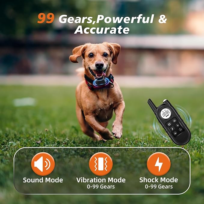 Tiniest Dog Shock Collar, Lightest Dog Training Collar with Remote for Small Dogs 5-15lbs & Medium Large Dogs/Puppies, Waterproof, Rechargeable, 1300ft Range (Black&Ultra Tiny)