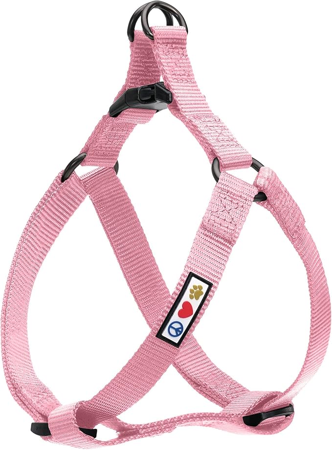 Pawtitas Solid Color Step in Dog Harness or Vest Harness Dog Training Walking of Your Puppy Harness Extra Small Dog Harness Pink Cherry Blossom Dog Harness