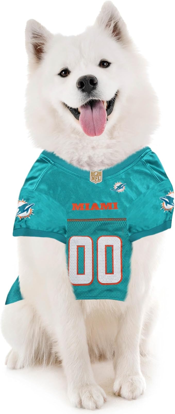 Pets First NFL Miami Dolphins Dog Jersey - Size Large - Best Dog Football Jersey Costume
