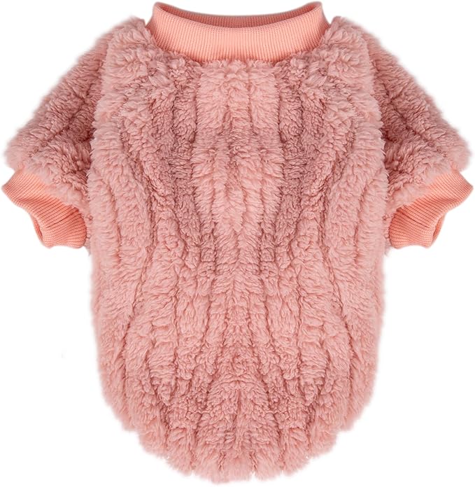 FabriCastle Dog Sweater, 3-Pack Dog Clothes, Ultra Soft and Warm Pet Jackets XXS XS for Small Dogs Girl & Cats, Winter Pet Apparel Costumes, Puppy Outfits for Christmas (Ivory,Pink,Coral, X-Small)