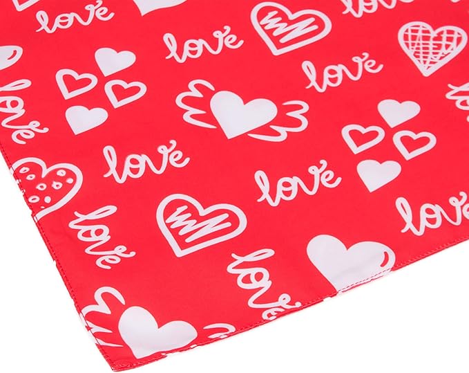 ADOGGYGO Valentine Dog Bandana, Multiple Sizes Offered, Triangle Dog Scarf Valentine Bandana for Medium Large Dogs (Large)