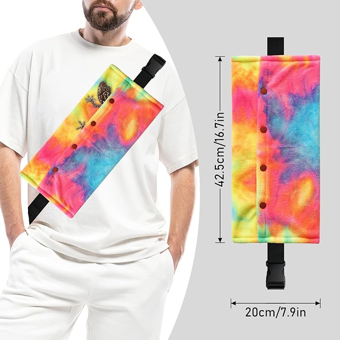 Bearded Dragon Carrier and Leather Leash, Adjustable Harness and Reptile Small Pet Coral Fleece Backpack for Outdoor Travel Walking Rest - Red