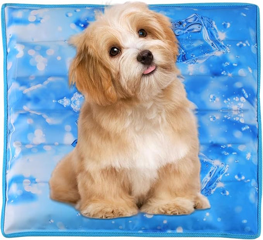 Cool Pet Pad,Dog Cooling Mat,Suitable for Dogs and Cats,Suitable for All Types of Pets,Washable and Portable,Summer Keep Your Pet Cool(17.7X17.7in)