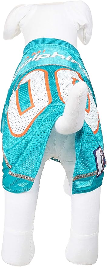 Pets First NFL Miami Dolphins Dog Jersey - Size Large - Best Dog Football Jersey Costume