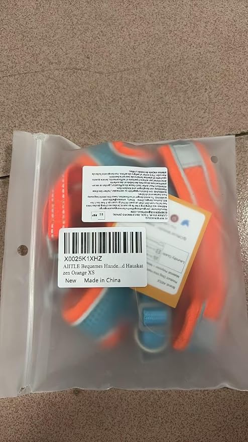 AIITLE Comfortable Dog Harness and Leash Set for Walking - Spring Step in Vest Harness,Reflective Bands, Adjustable No Pull Puppy Essentials, for Small Dogs and House Cats Orange XS