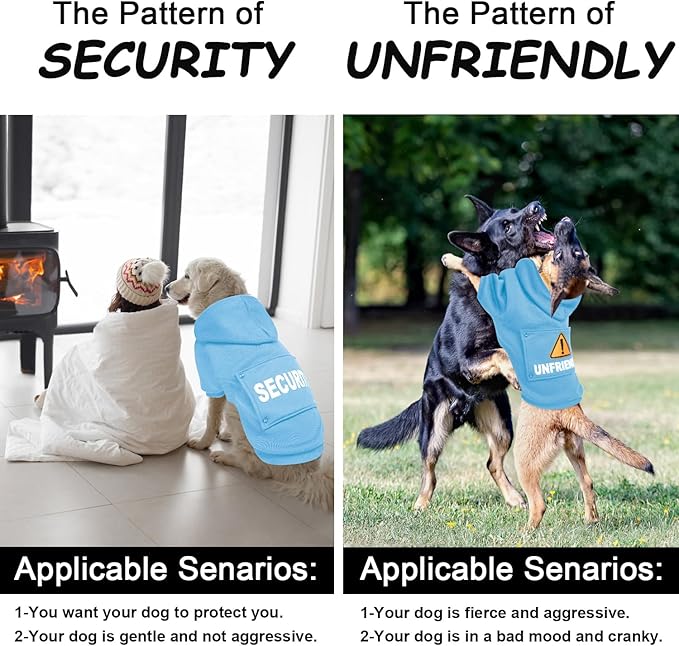 GreenJoy Magic Dog Sweater with 4 Interchangeable Patterns - Dog Hoodie Cold Weather Dog Coat Hooded Sweatshirt for Puppies,Cats, Small Medium Large Dogs (Blue (Letter Print A), Small)